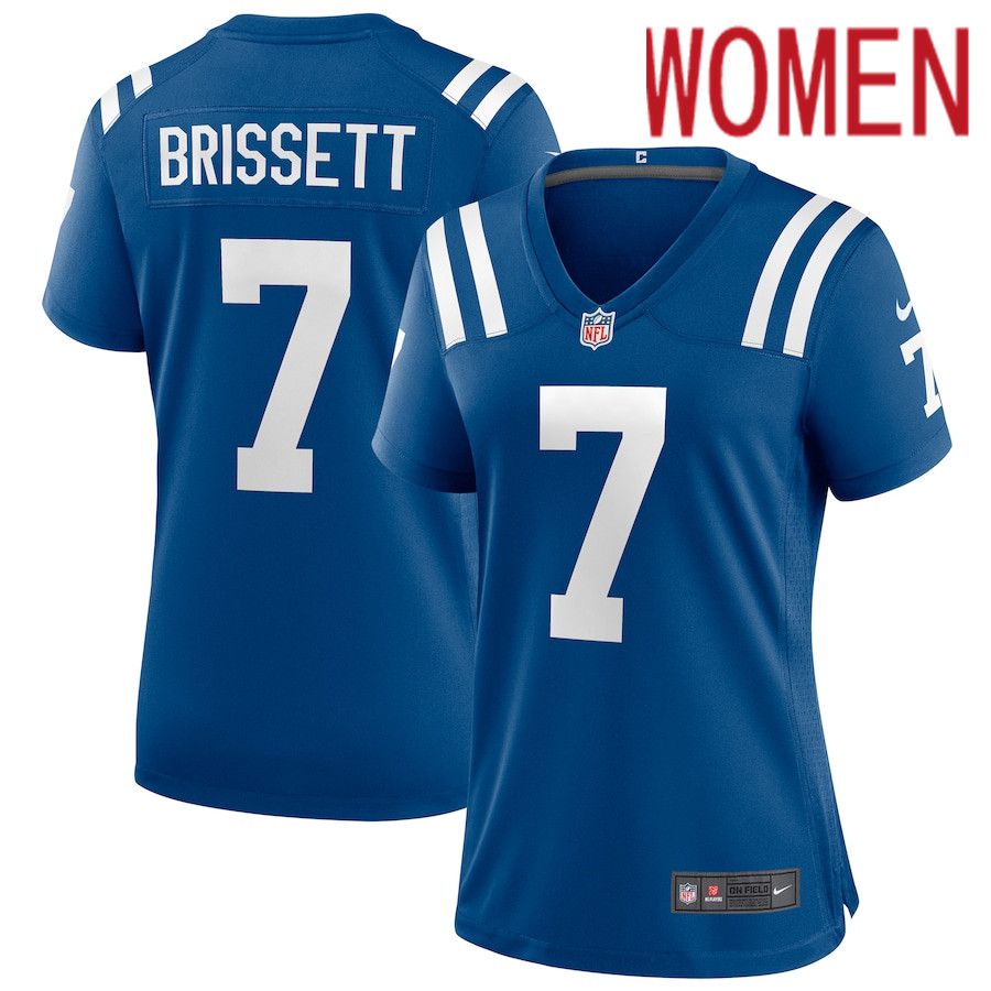 Women Indianapolis Colts #7 Jacoby Brissett Nike Royal Game Player NFL Jersey